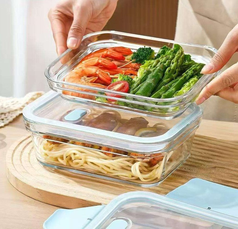 Double decker glass tiffin
