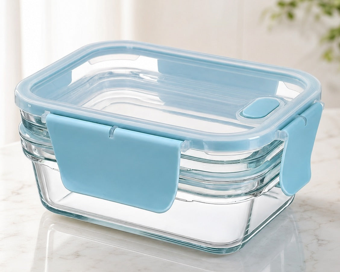 Double decker glass tiffin