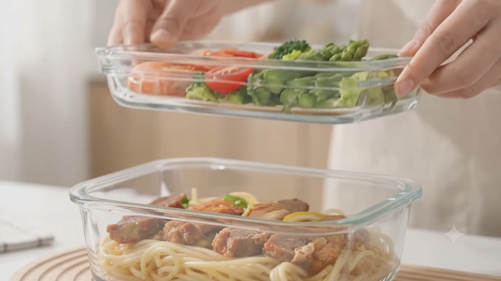 Double Decker Glass Tiffin
